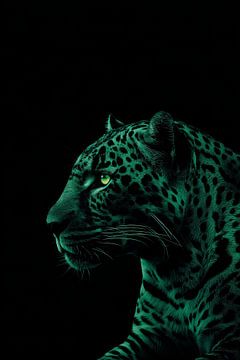 Luipaard in Schaduwgroen Stilte van de Jacht