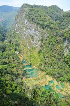 Blick auf die Wasserfälle von Semuc Champey Guatemala