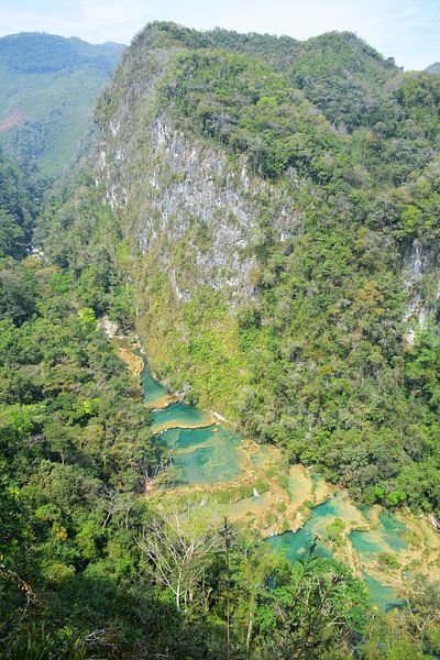 View of the waterfalls of Semuc Champey Guatemala by My Footprints