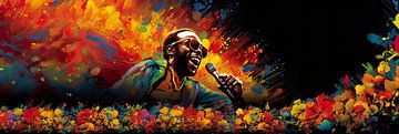 Curtis Mayfield - Colourful painting by Surreal Media