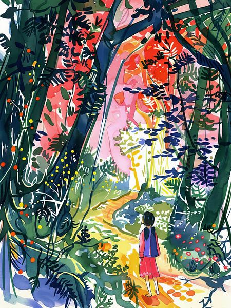 Mädchen im Wald von TOAN TRAN