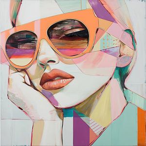 Portrait de femme coloré