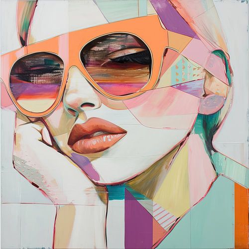 Portrait de femme coloré