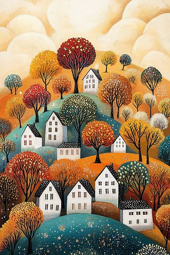 Village in Autumn Colors no.6