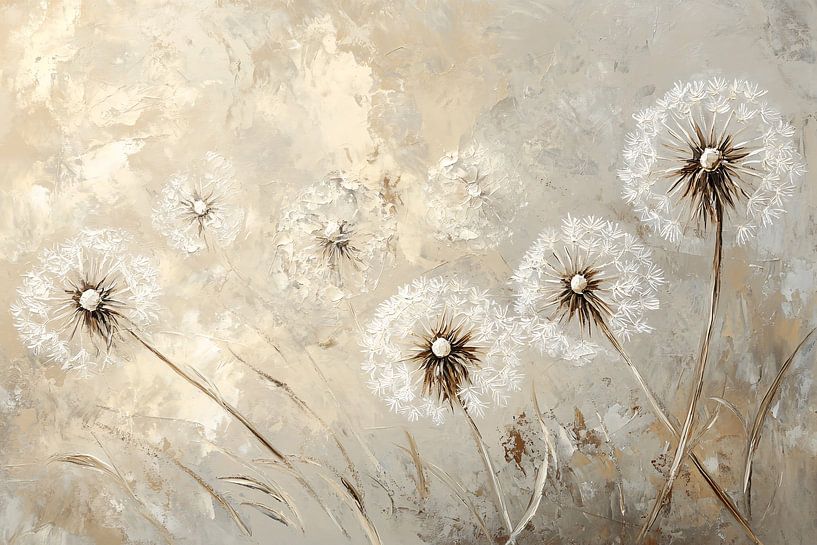 Abstract dandelions on canvas by Imperial Art House