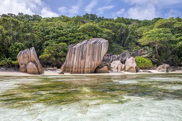 La Digue (Seychelles) : Plage de rêve Anse Source d'Argent sur t.ART
