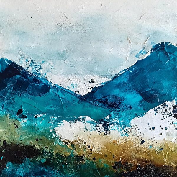 Abstract Mountains by Color Square