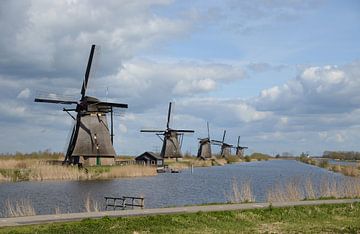 Windmolens bij Kinderdijk: Unesco Werelderfgoed van Rini Kools