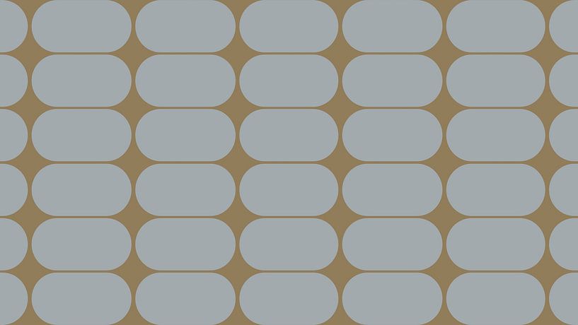 Scandinavian Retro Shapes Abstraction Blue Grey by Mad Dog Art