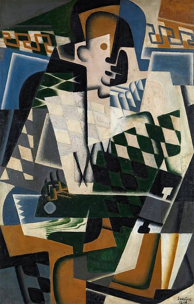 Harlequin with Guitar (1917) by Juan Gris by Peter Balan