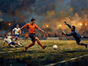 Netherlands vs USA Dynamic Soccer Painting