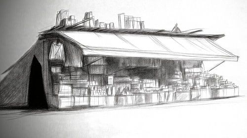 Nostalgic market stall