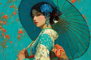 malerisch Japan Geisha Porträt