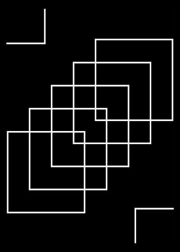 Minimalistische, geometrische, abstracte kunst