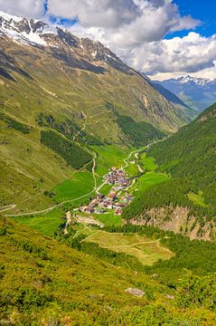 Vent dorp in de Tiroler Alpen in Austira tijdens de lente van Sjoerd van der Wal Fotografie