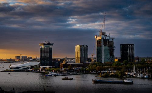Amsterdam Tower during sunset