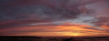 Sonnenaufgang über dem Wattenmeer von Ame land