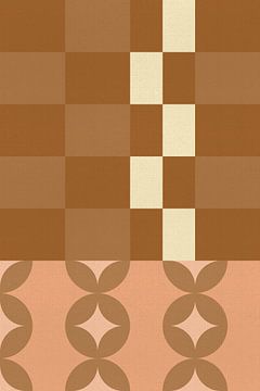 Ruit Retro geometrisch patroon. Moderne abstracte kunst II van Dina Dankers