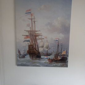 Klantfoto: De tocht naar Chatham, Everhardus Koster, op canvas