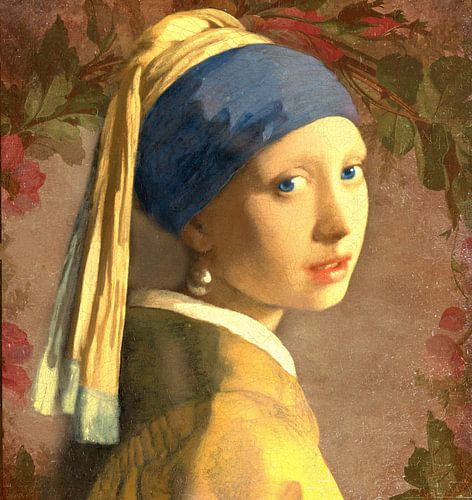 Meisje met de parel in de rozentuin