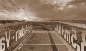 Aussichtsturm in Vaals in Sepia