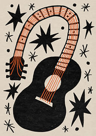 Gebogene Gitarre „Starry Night“ von Sophia Holgate