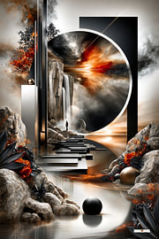 surrealistisch droomlandschap / surreal dreamscape van Gelissen Artworks