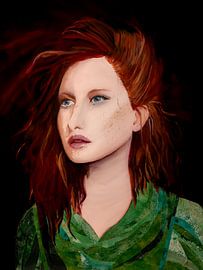 The red-haired woman by Yvon Jonckbloedt