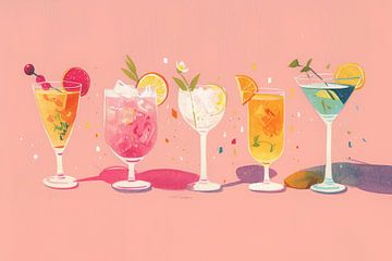 Cocktail Kunst | Sip Serenity van ARTEO Schilderijen