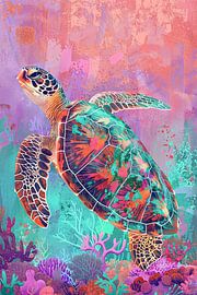 Zeeschildpad van Poster Art Shop