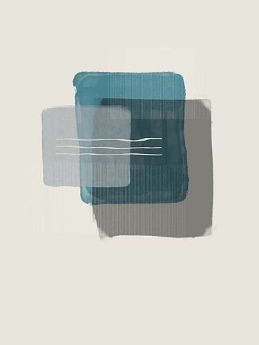 Moderne abstrakte Formen in Blau- und Grautönen mit Texturen