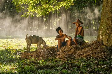 Resting under the tree by Anges van der Logt