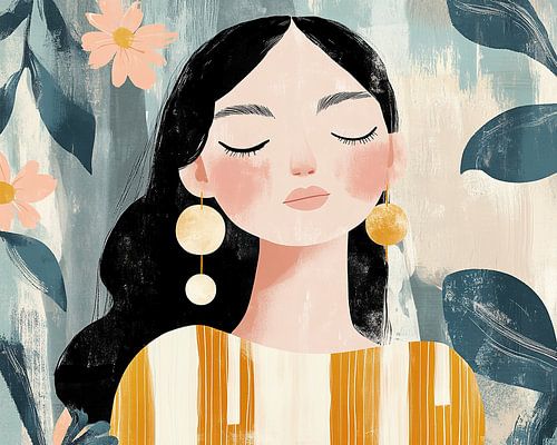 Rustige Vrouw | Vrouw Oorbellen van Zen en Meer