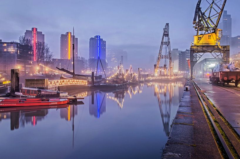 Mist on the Leuvehaven by Frans Blok - photos, art and other wall decoration