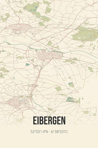 Alte Landkarte von Eibergen (Gelderland)