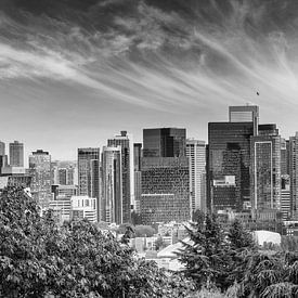 Panorama urbain de Seattle – Panorama monochrome sur Melanie Viola