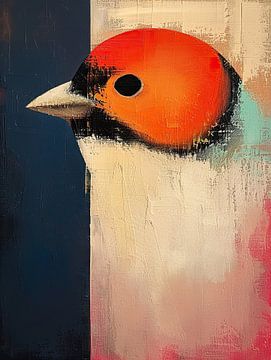 Vrolijke Vogeltjes Design van Abstract Schilderij