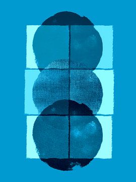Minimalisme scandinave Deep Turquoise Bleu sur Mad Dog Art
