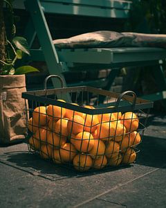 Korb mit Orangen von Roel Timmermans