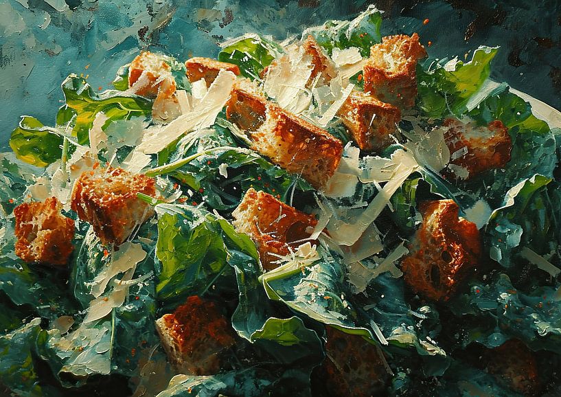 Living Salad Expression | Food Art Painting by ARTEO Paintings