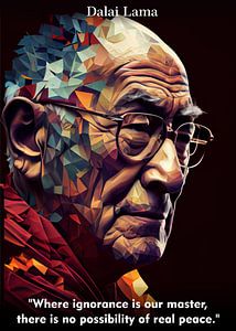 Dalai Lama Low Poly sur WpapArtist WPAP Artist