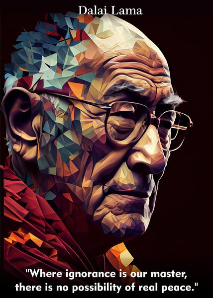 Dalai Lama Low Poly von WpapArtist WPAP Artist