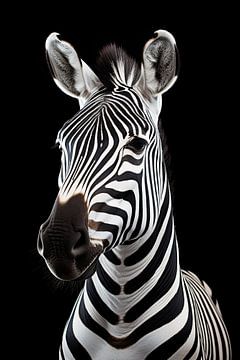 Zebra portrait by Bert Nijholt