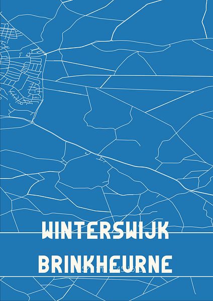 Blauwdruk | Landkaart | Winterswijk Brinkheurne (Gelderland) van Stad & Wand