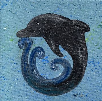 Dolphin, symbol of the Maori by Sandra Steinke