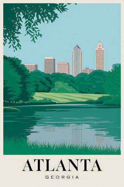 Atlanta, Géorgie par Poster Art Shop
