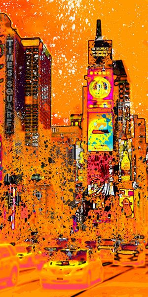 Digital-Art NYC Times Square III van Melanie Viola