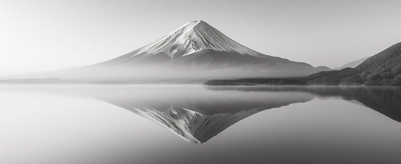 Gipfel im See von fernlichtsicht