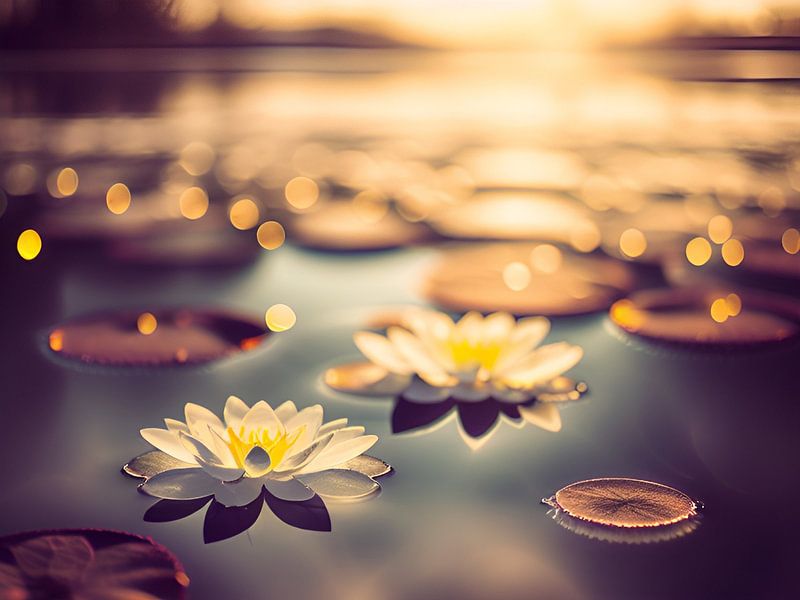 Seerosen von Nicolette Vermeulen