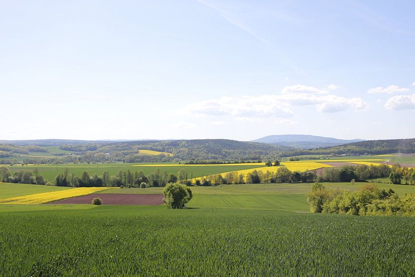 Uitzicht richting Kreuzberg in de lente van Martin Flechsig
